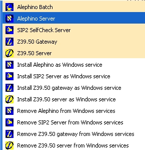 Alephino server program group